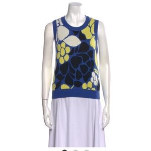 Stine Goya Blue Flower Printed sweater